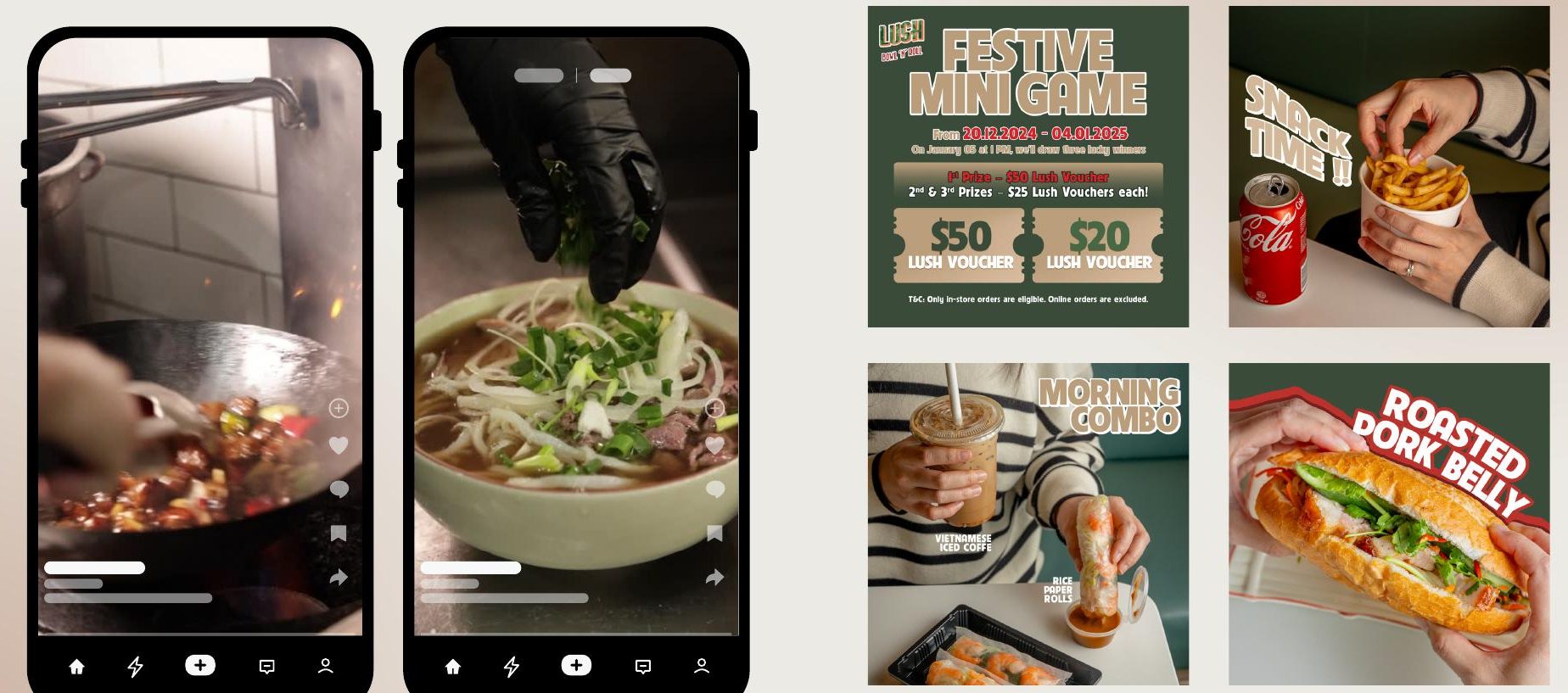 Lush Bowl 'n' Roll social media content
